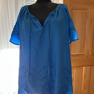 Rose & Olive Vibrant Blue Blouse
